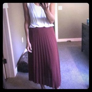 J. Crew pleated midi skirt 0
